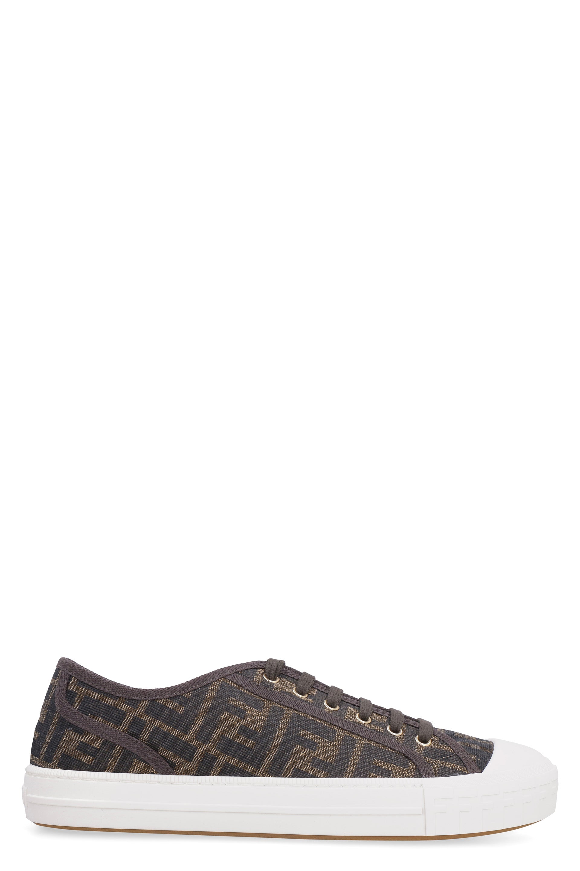 FENDI Chic All-Over Jacquard Logo Low-Top Sneakers