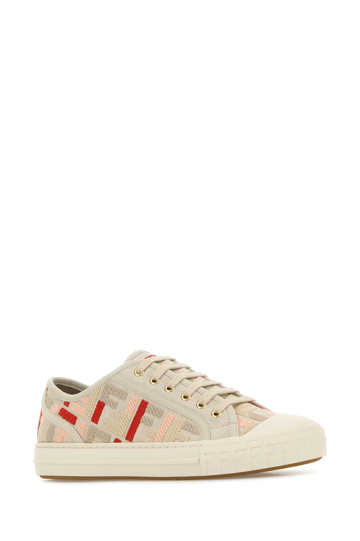 FENDI Women’s Domino Sneakers with Rubber Box Sole