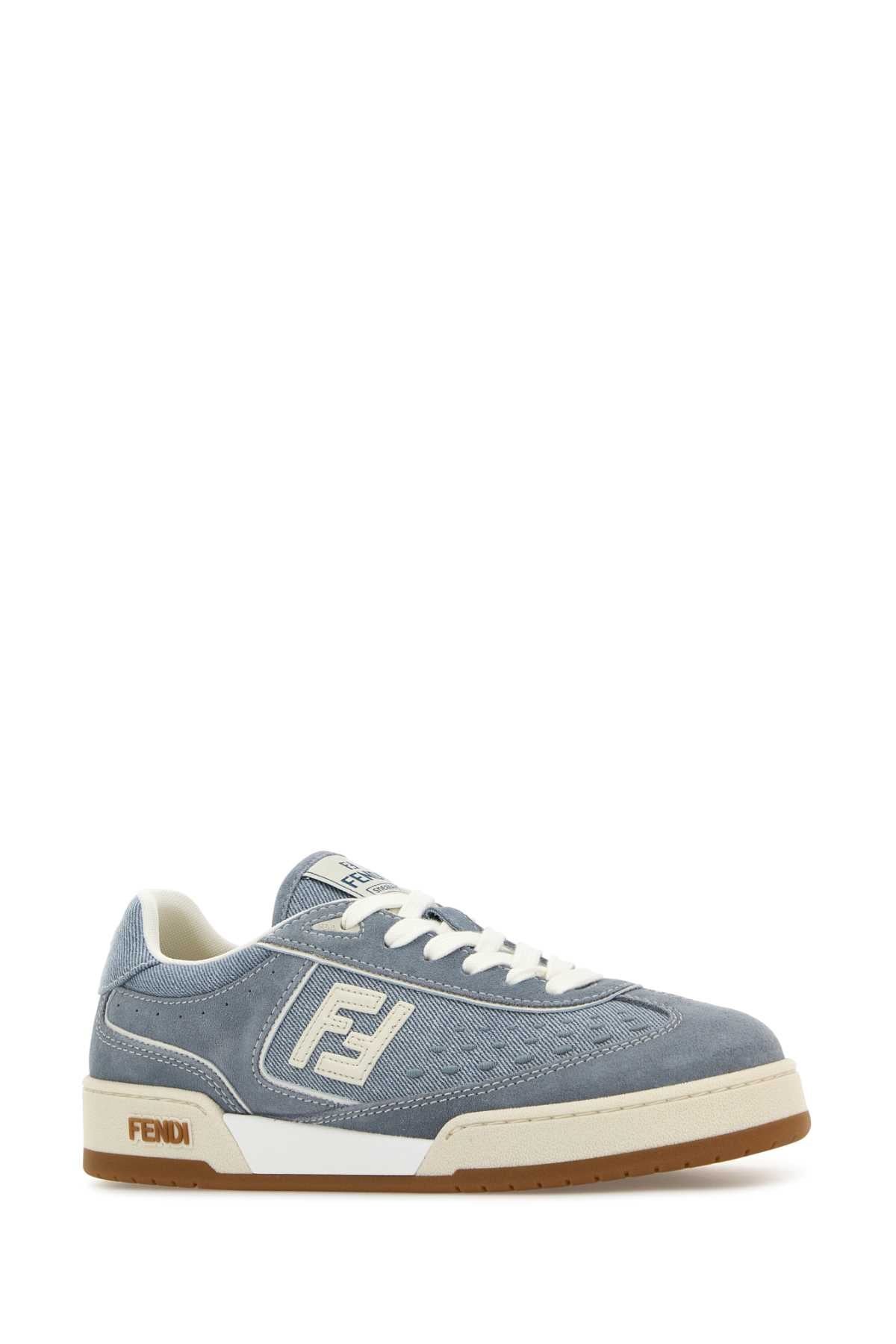 FENDI Denim and Suede Low Top Sneakers for Women