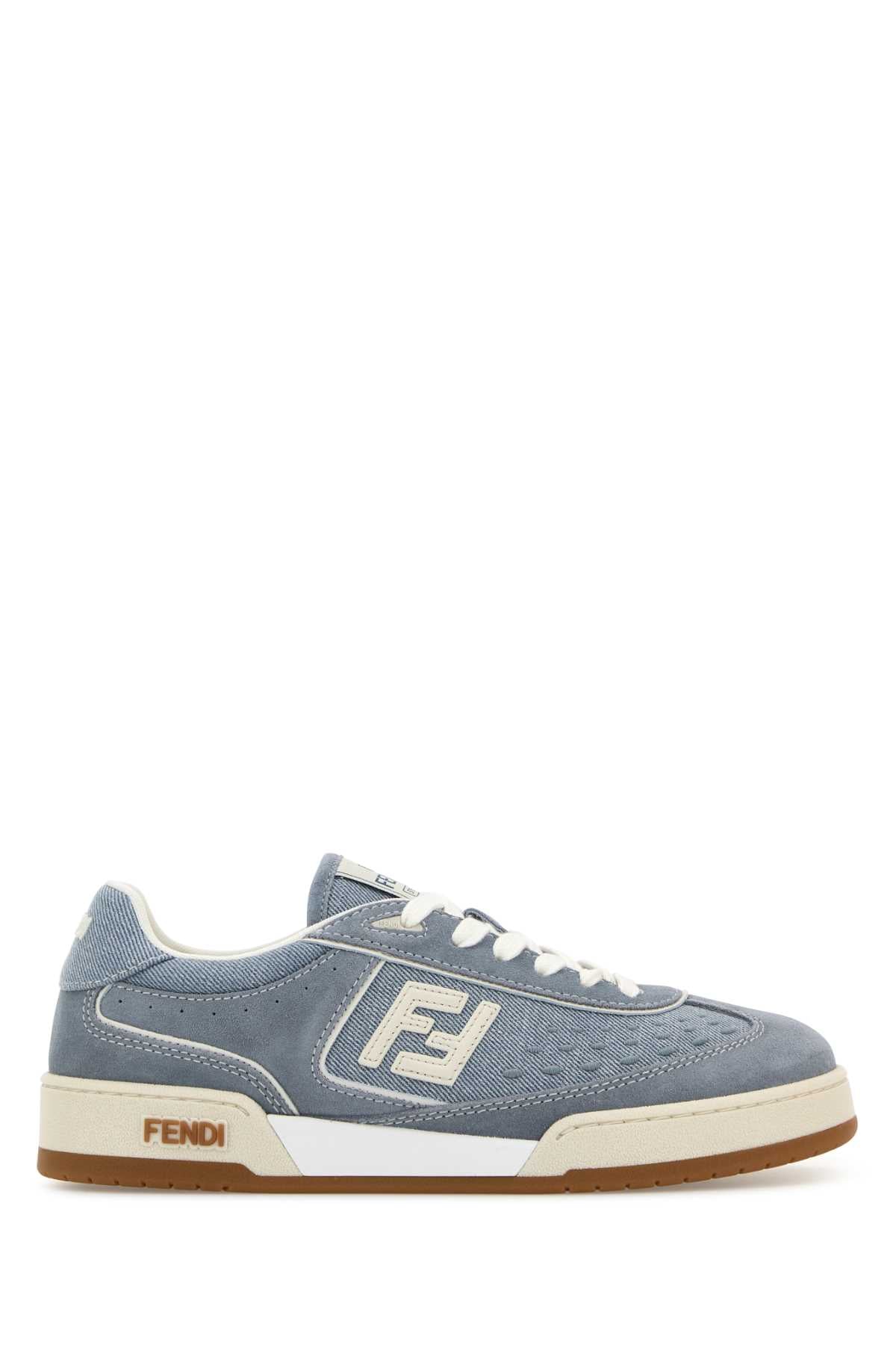 FENDI Denim and Suede Low Top Sneakers for Women