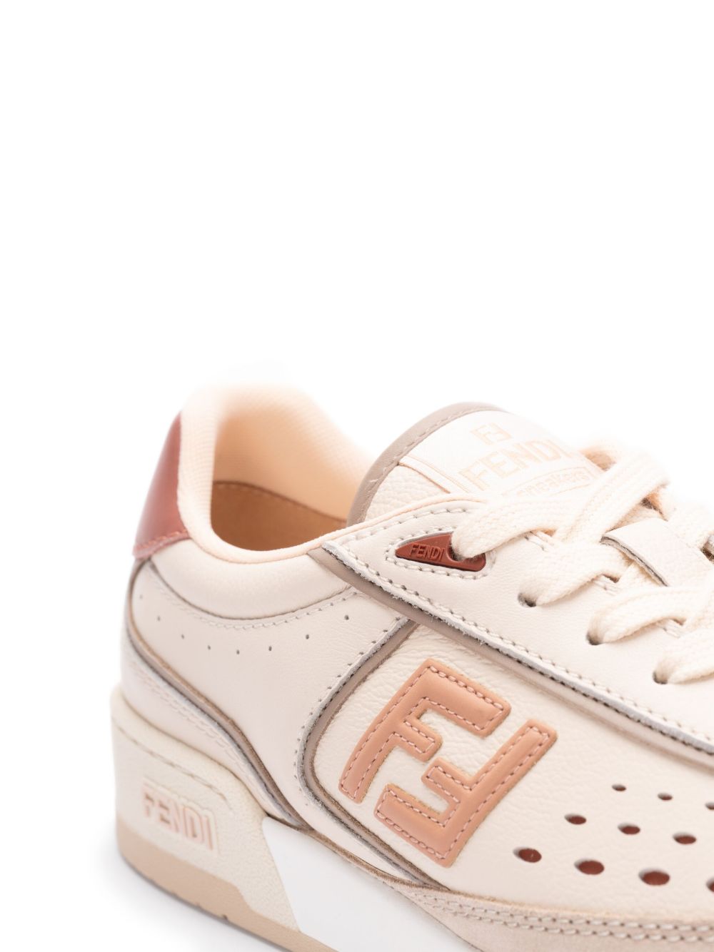 FENDI Leather Lace-Up Sneakers for Women