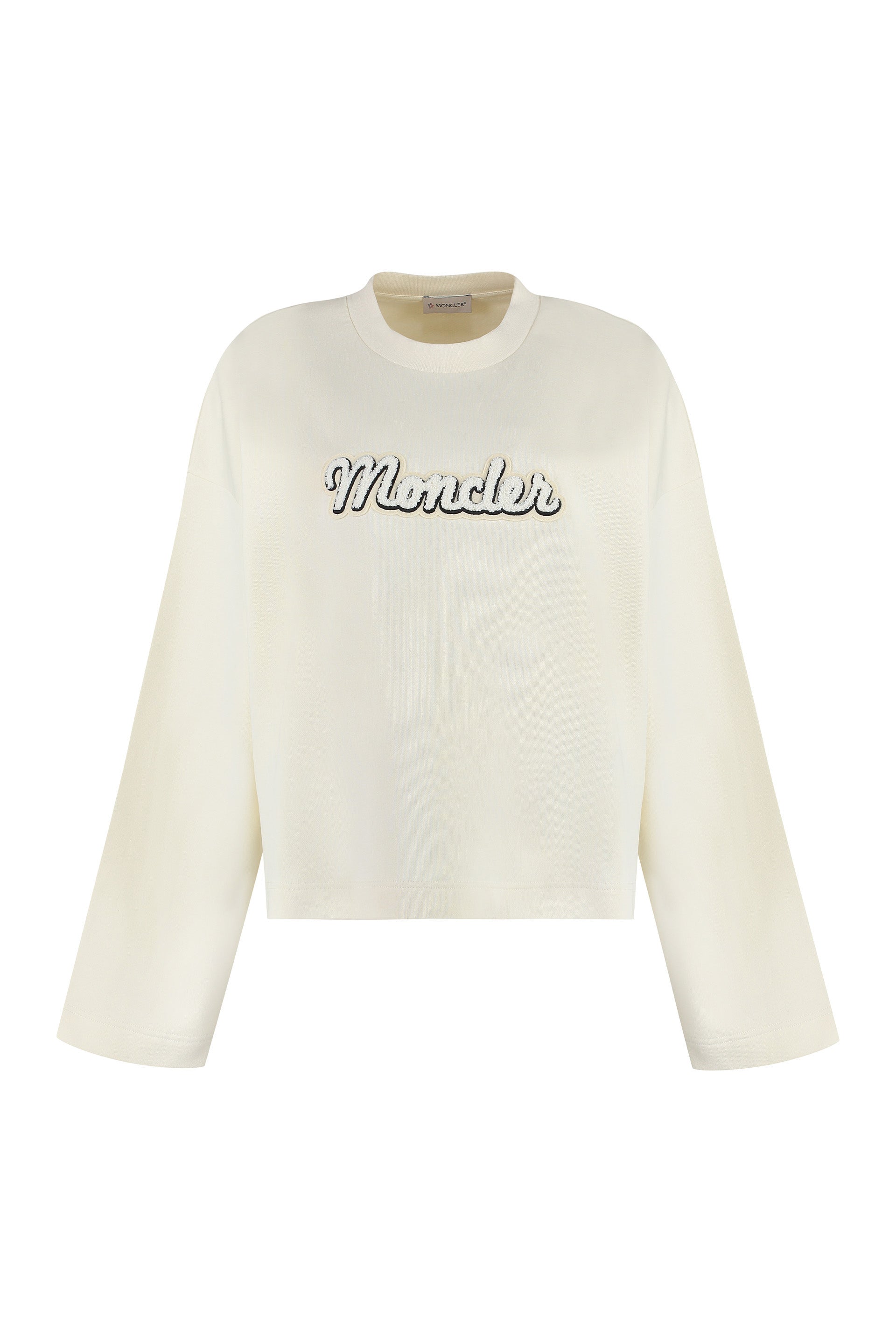 MONCLER Logo Detail Cotton Sweatshirt - Women's FW23