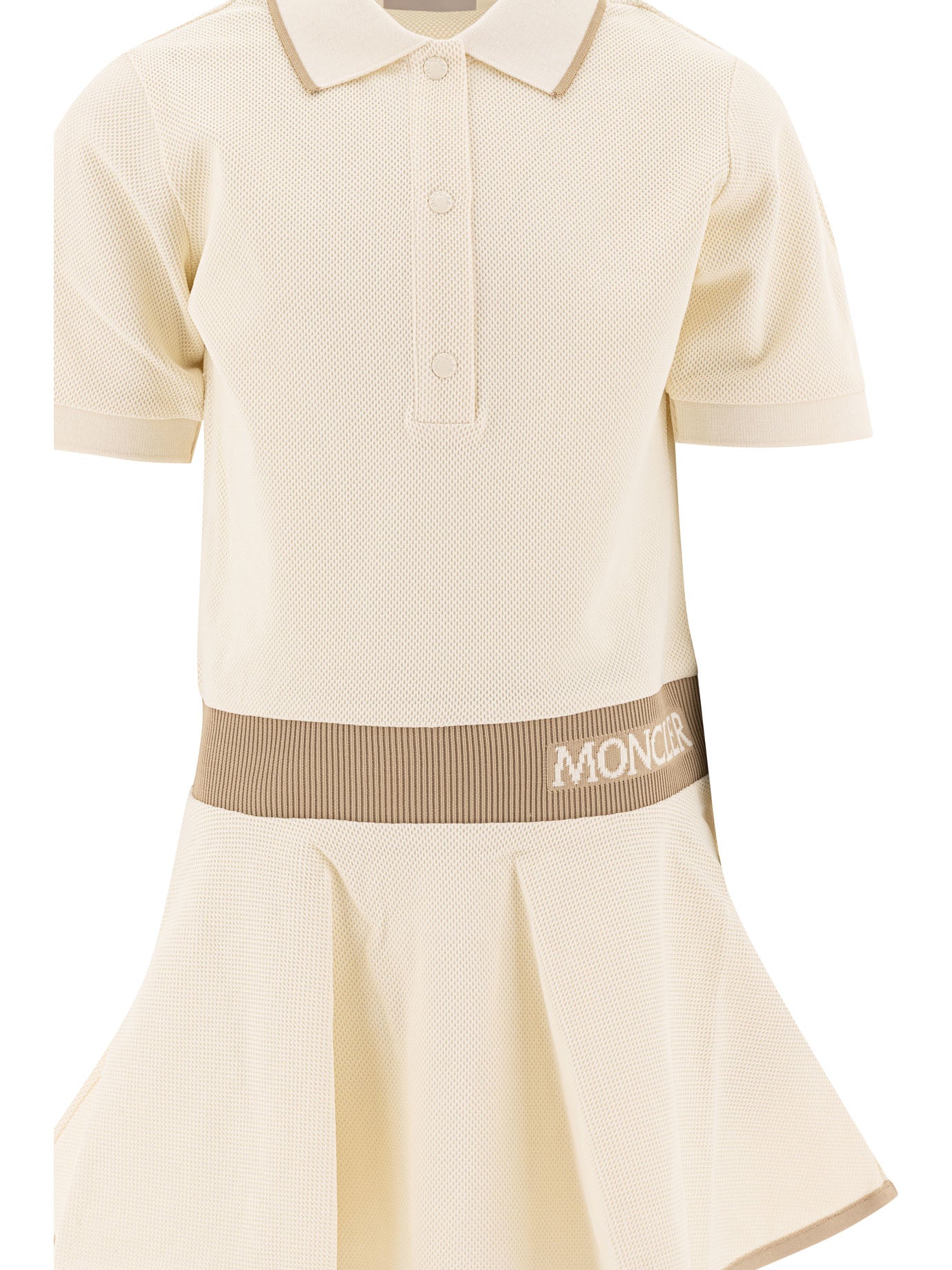 MONCLER KIDS Girls' Regular Fit Piqué Polo Mini Dress