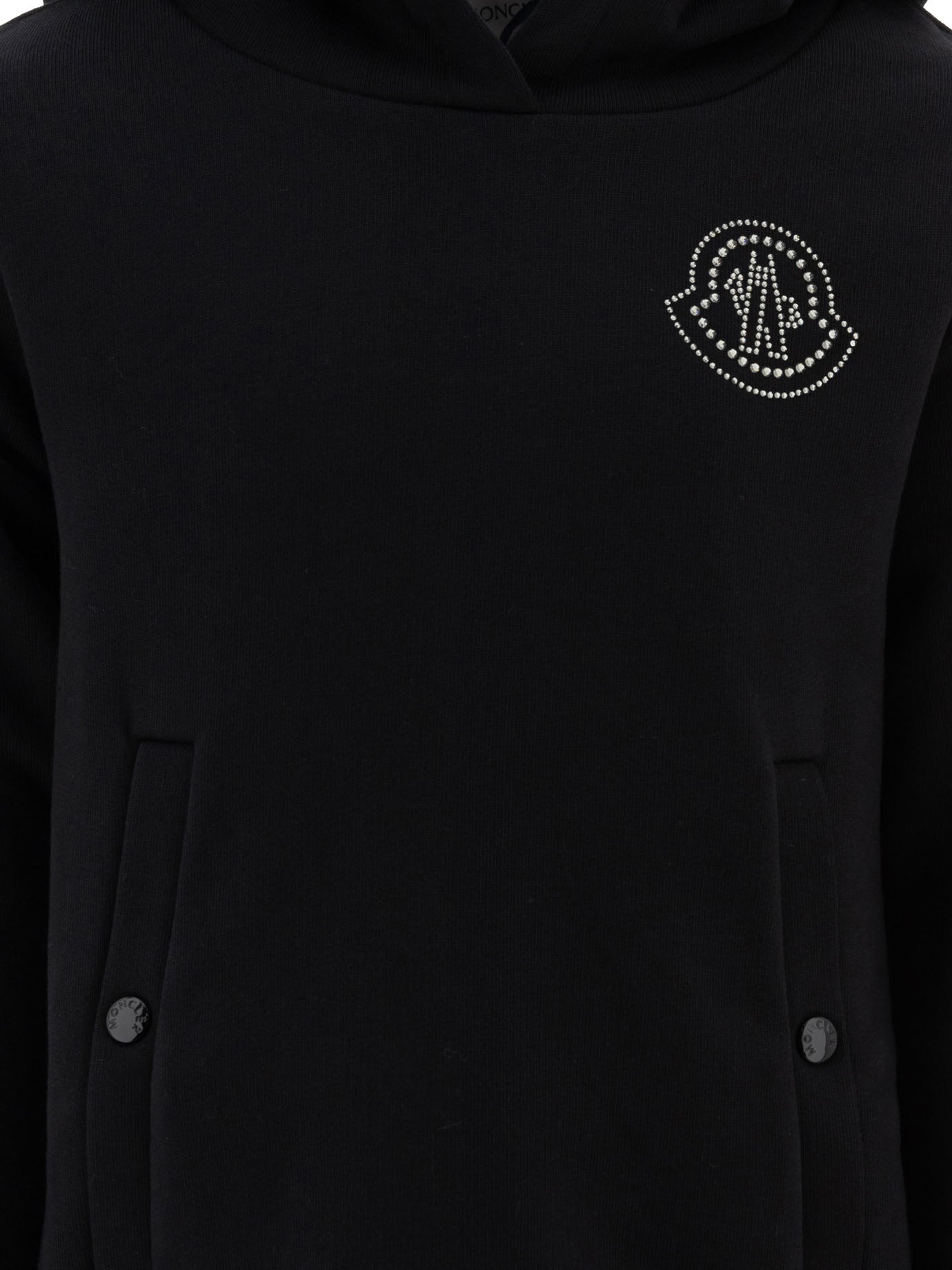 MONCLER KIDS Mini Dress with Crystal Logo for Girls