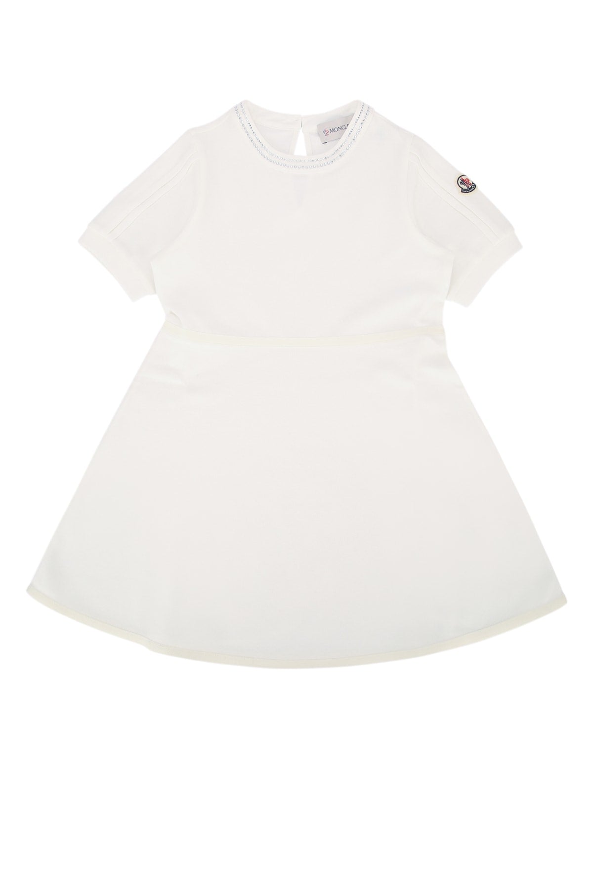 MONCLER KIDS Cotton Mini Dress with Logo for Girls