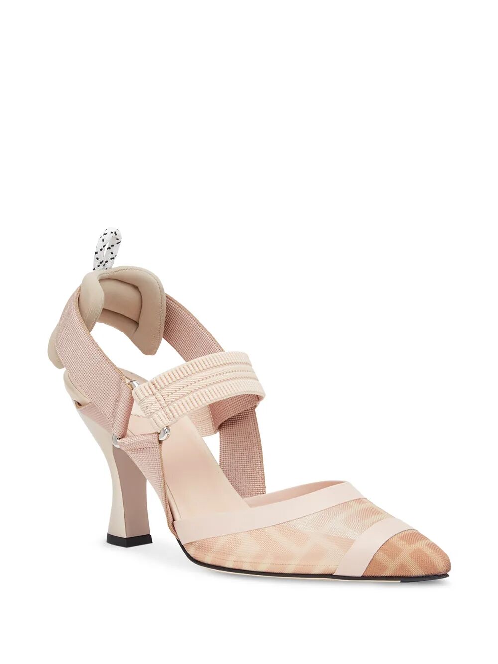 FENDI Leather and Mesh Slingbacks with 8.5 cm Heel for Women