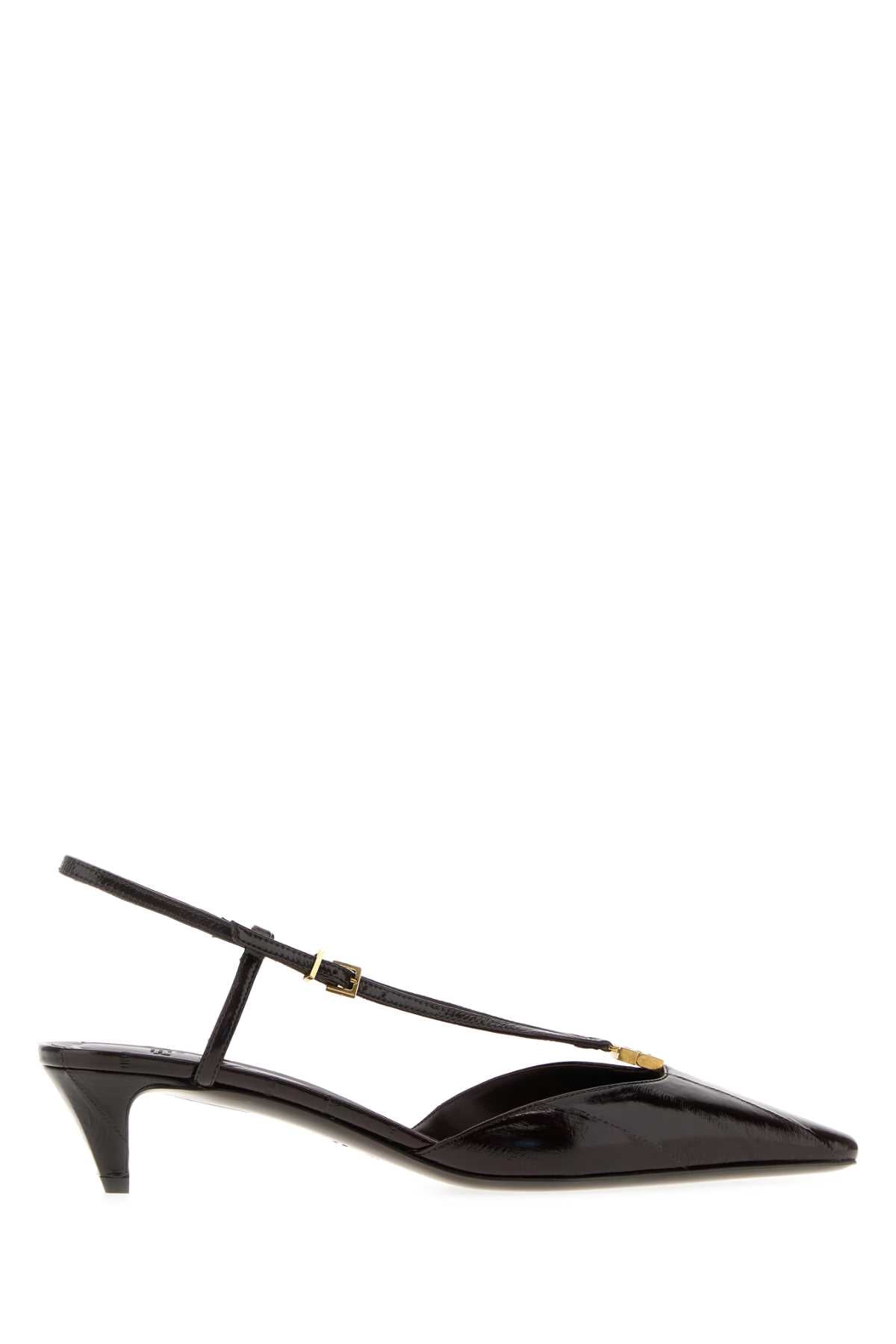 FENDI Elegant Leather Fold Pumps for Women
