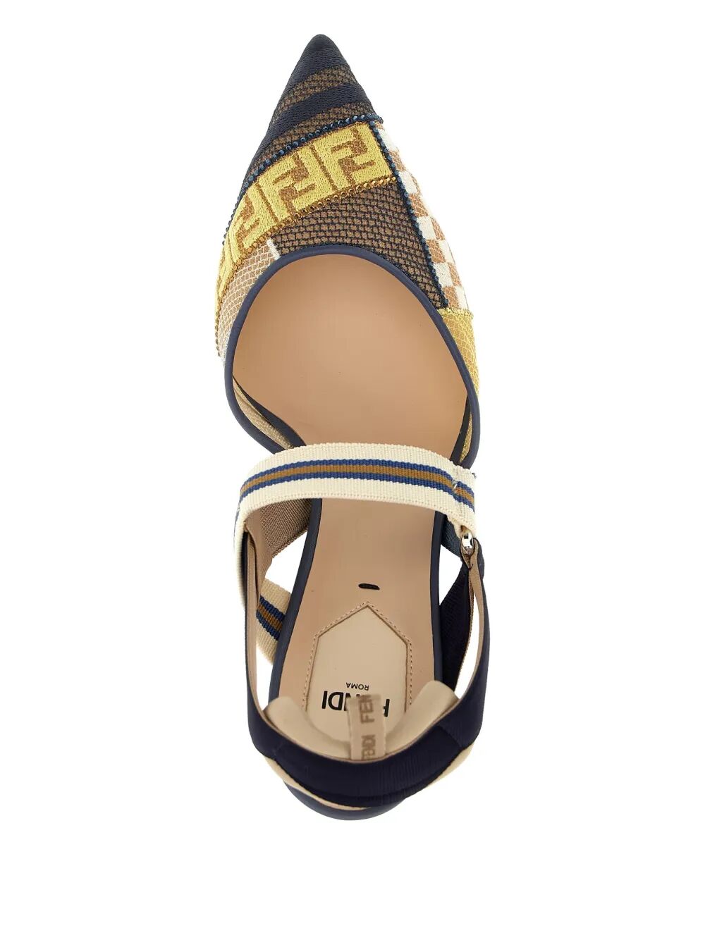 FENDI Medium-Heeled Mesh Slingbacks for Women