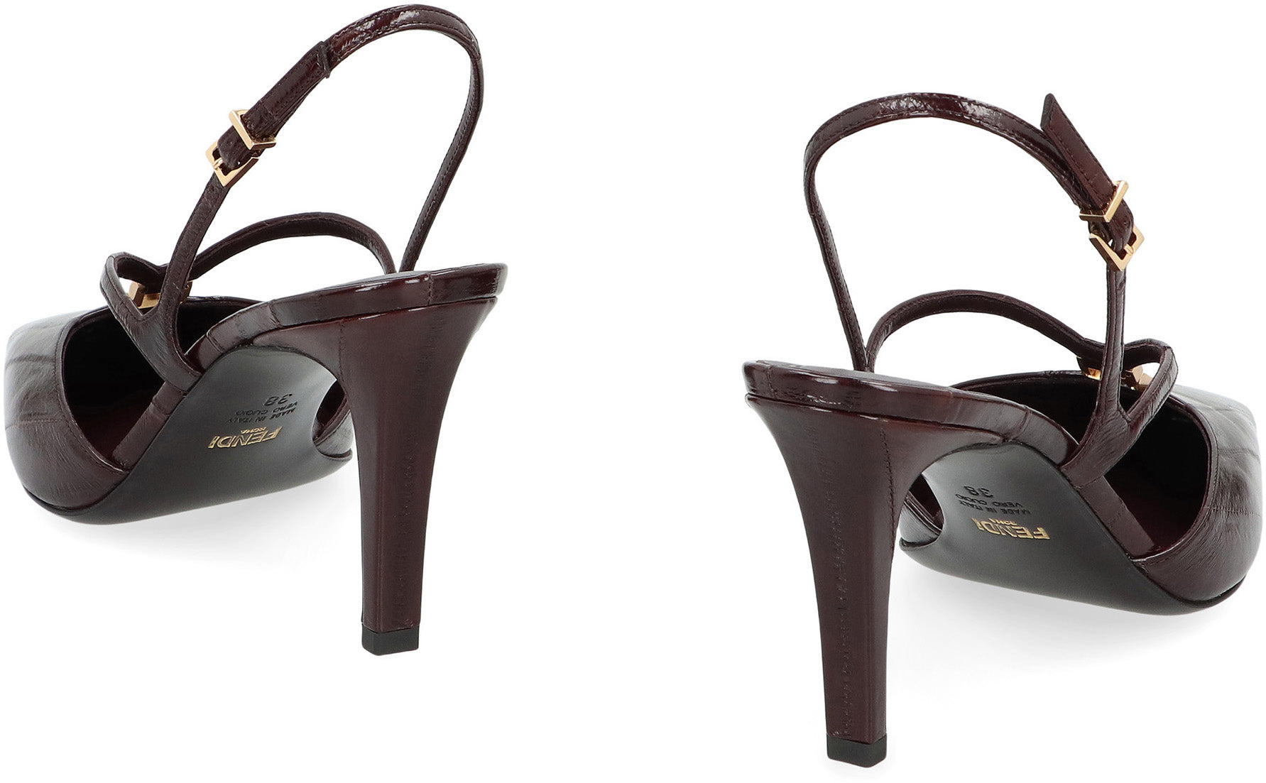 FENDI Elegant Leather Fold Pumps for Women