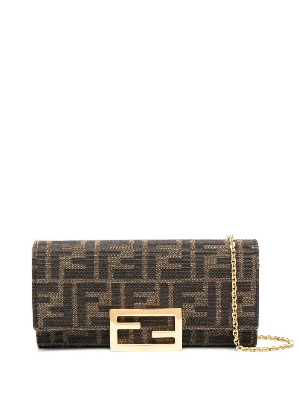 FENDI Mini Canvas Chain Wallet