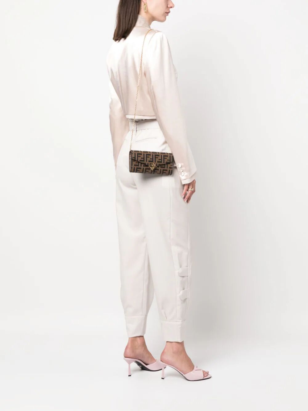 FENDI Mini Diamonds Continental Chain Wallet - SS26 Edition