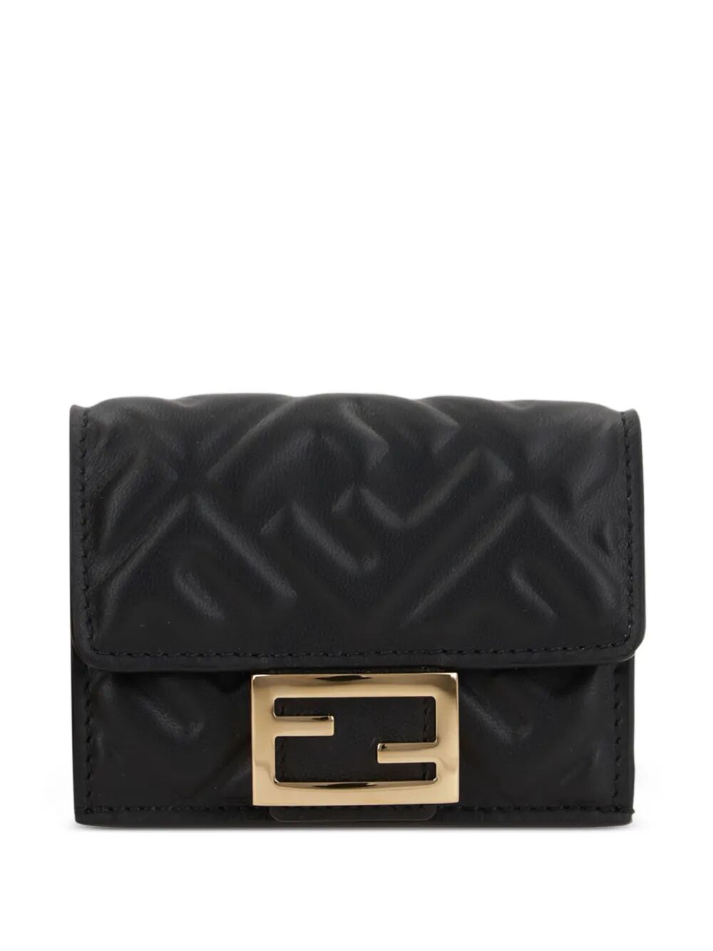 FENDI Mini Nappa Leather Baguette Trifold Wallet
