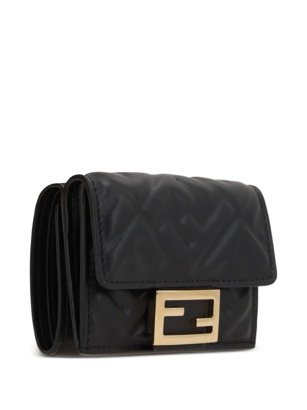 FENDI Mini Nappa Leather Baguette Trifold Wallet
