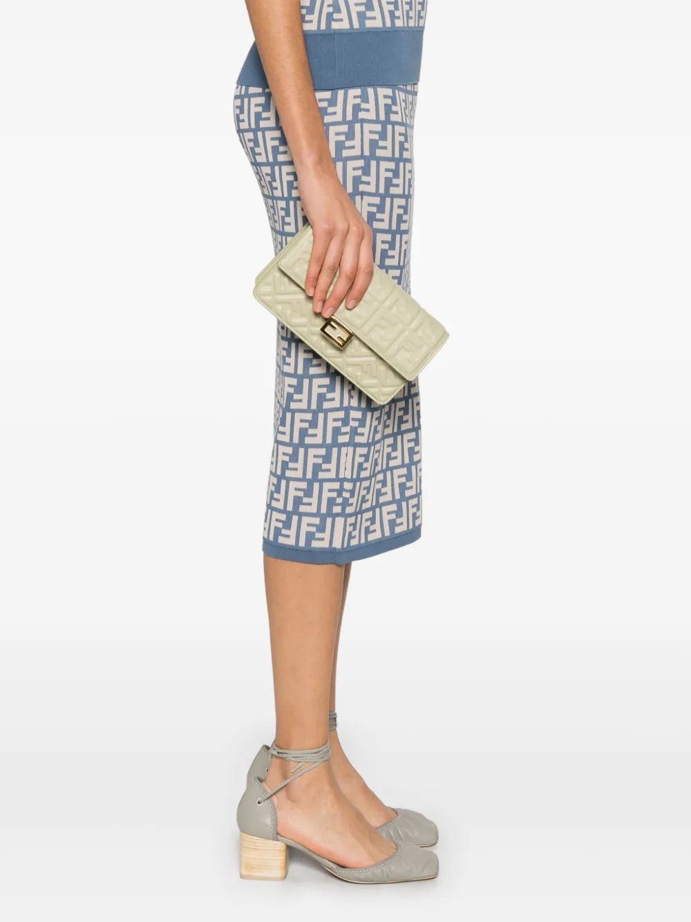 FENDI Women's Mini Wallet with Gold Chain