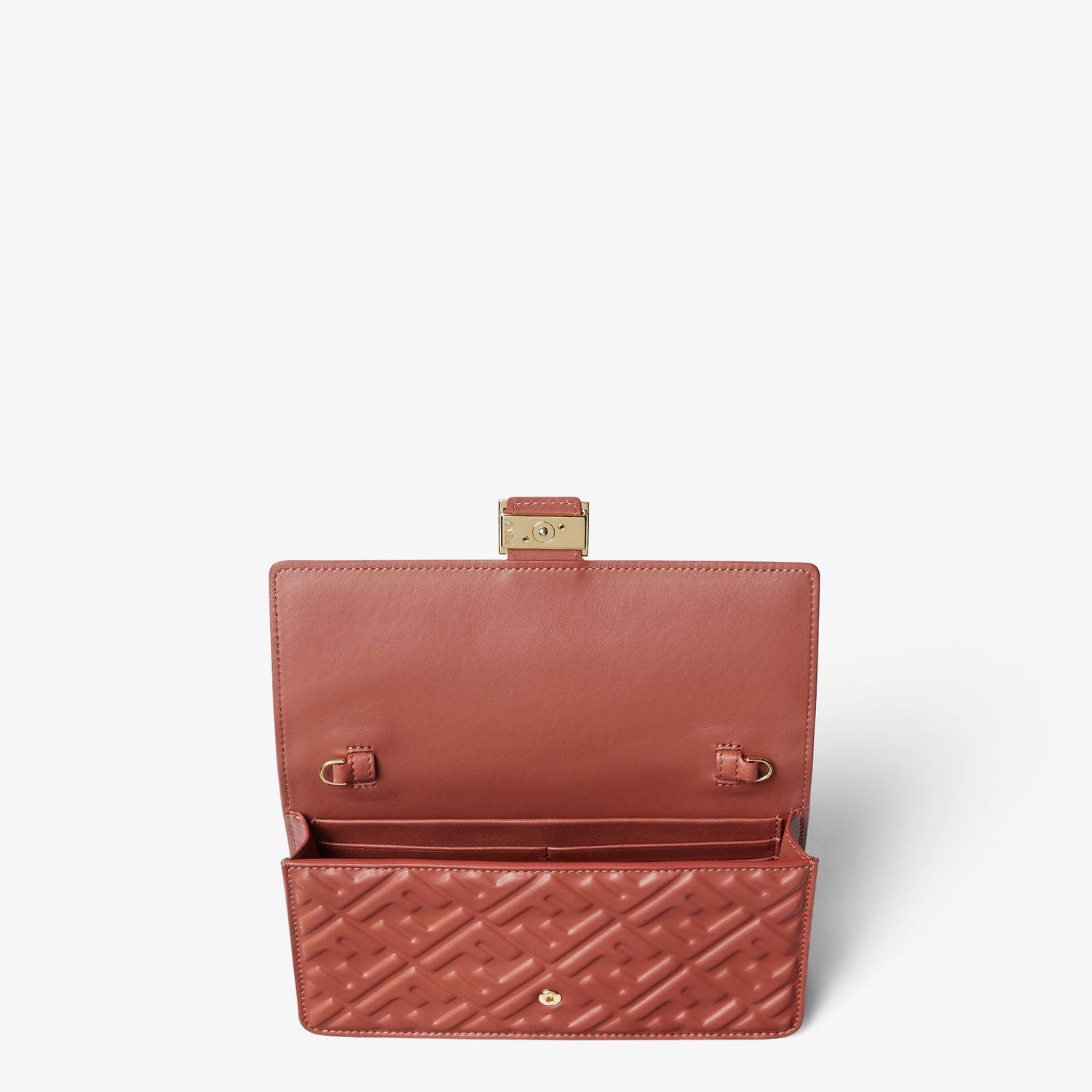 FENDI Mini Wallet on Chain Baguette in Nappa Leather with FF Motif