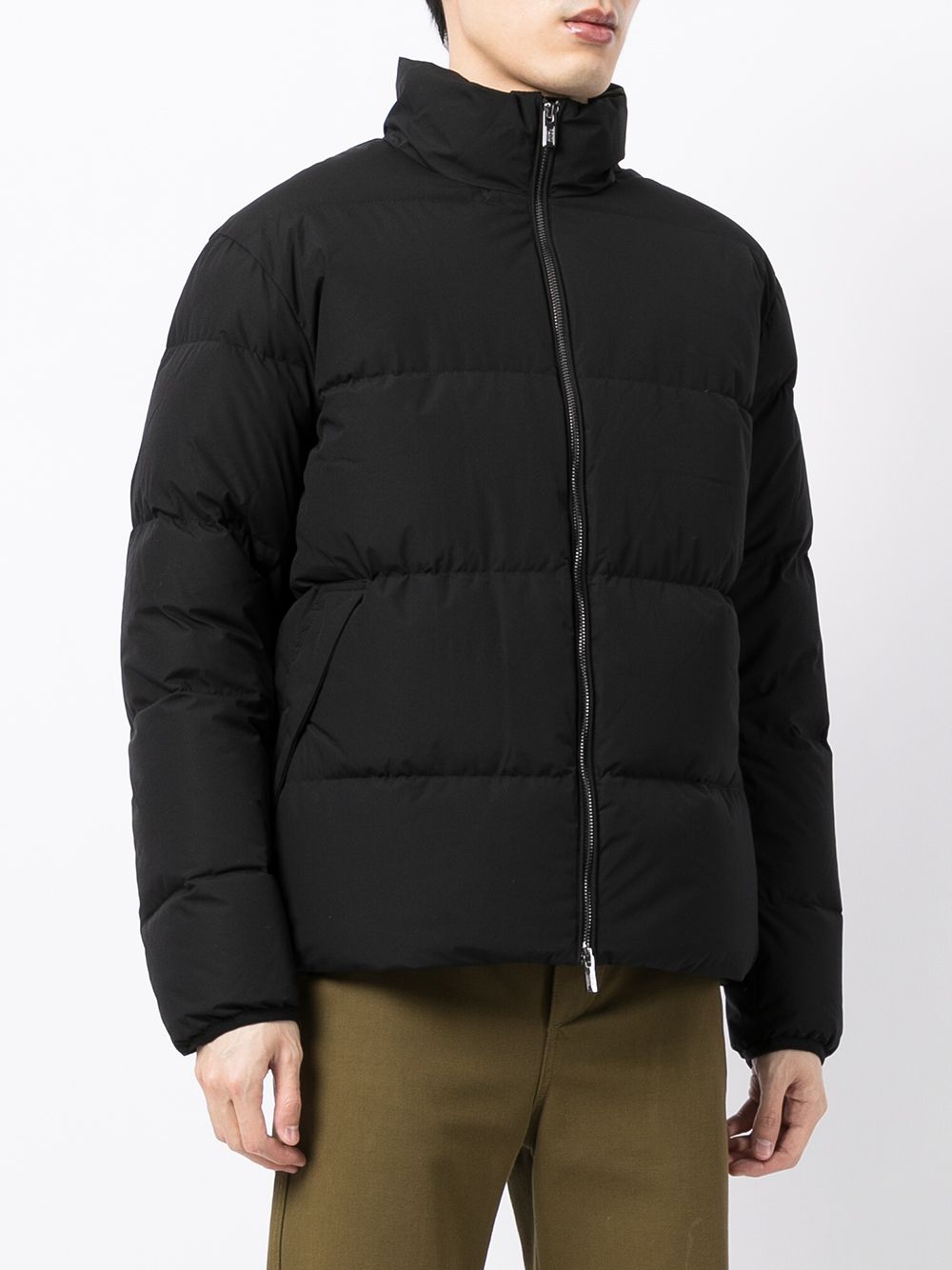 EMPORIO ARMANI Men's Nylon Down Jacket with High Neck and Zip Front - FW25