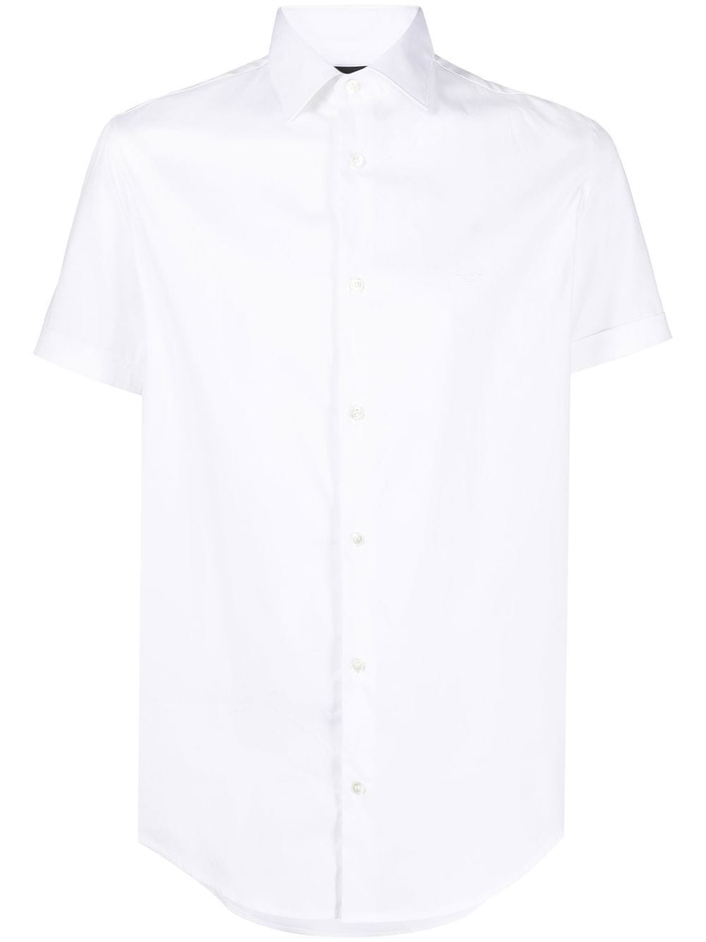 EMPORIO ARMANI Classic Cotton Shirt for Men - Short Sleeves
