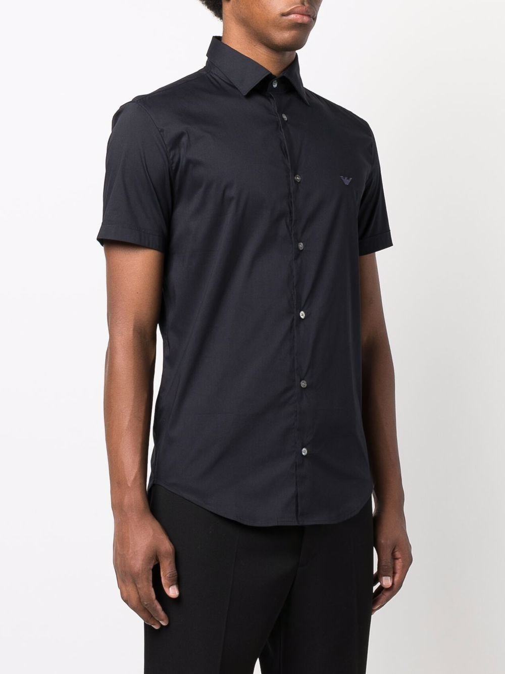 EMPORIO ARMANI Cotton Button-Up Shirt for Men - FW25 Collection
