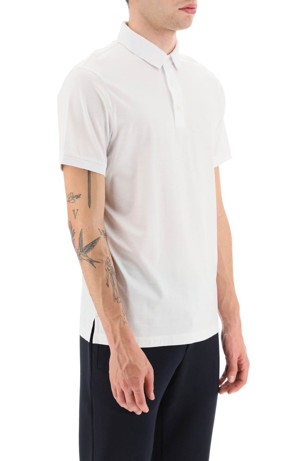 EMPORIO ARMANI Logo Print Polo Shirt - SS25