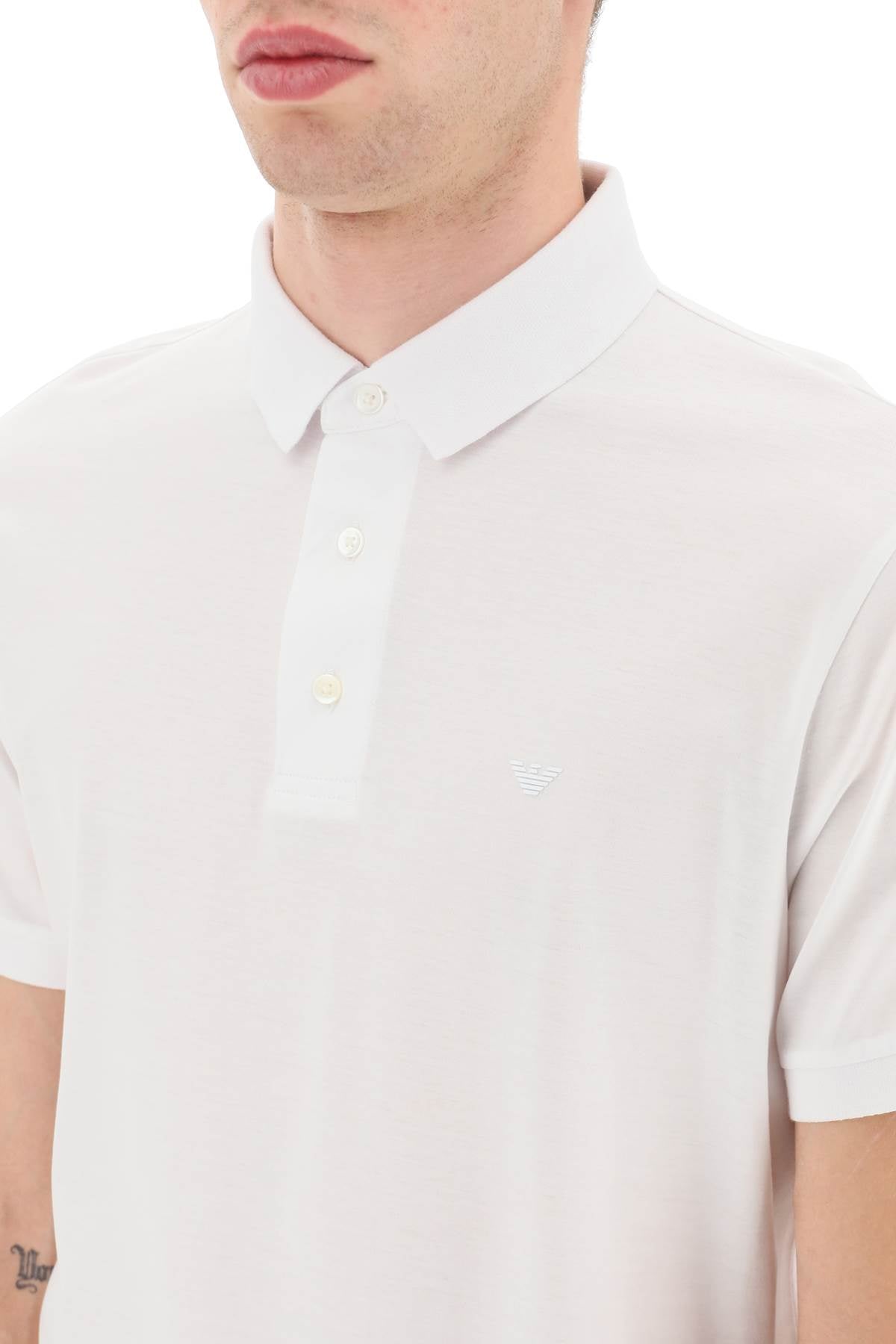 EMPORIO ARMANI Logo Print Polo Shirt - SS25