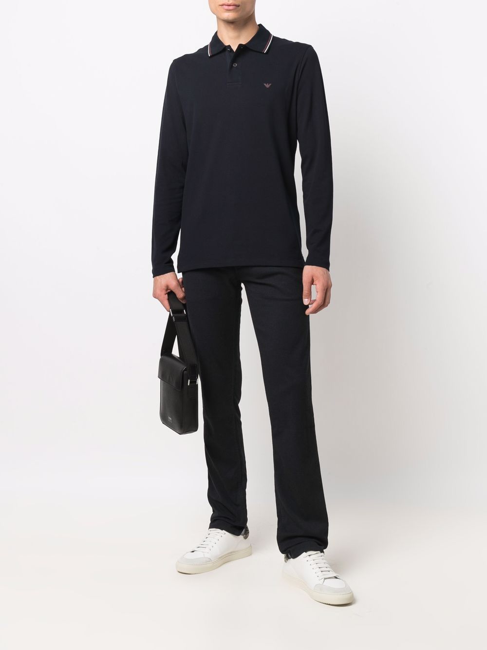 EMPORIO ARMANI Classic Logo Cotton Polo Shirt