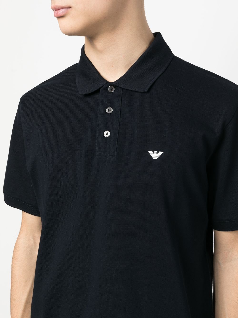 EMPORIO ARMANI Logo Cotton Polo Shirt for Men