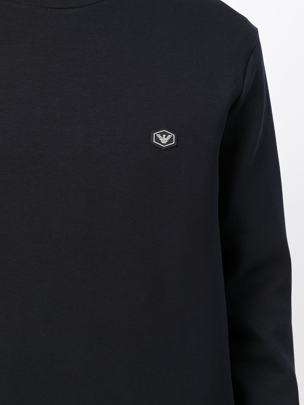 EMPORIO ARMANI Crewneck Sweatshirt with Ribbed Detailing - FW25