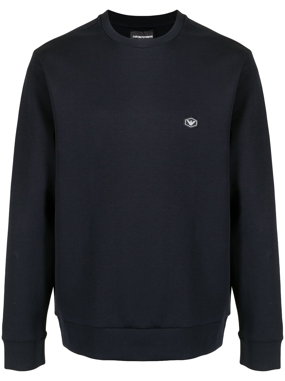 EMPORIO ARMANI Crewneck Sweatshirt with Ribbed Detailing - FW25