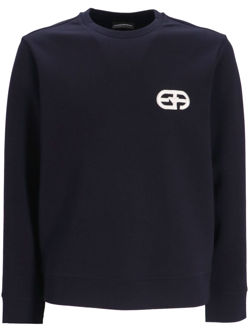 EMPORIO ARMANI Logo Cotton Crewneck Sweatshirt for Men