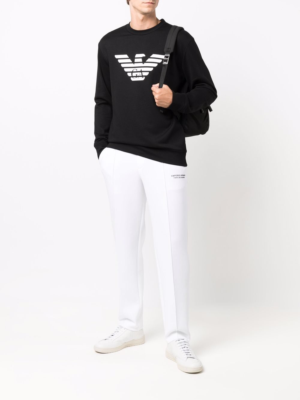 EMPORIO ARMANI Cotton Blend Crewneck Sweatshirt