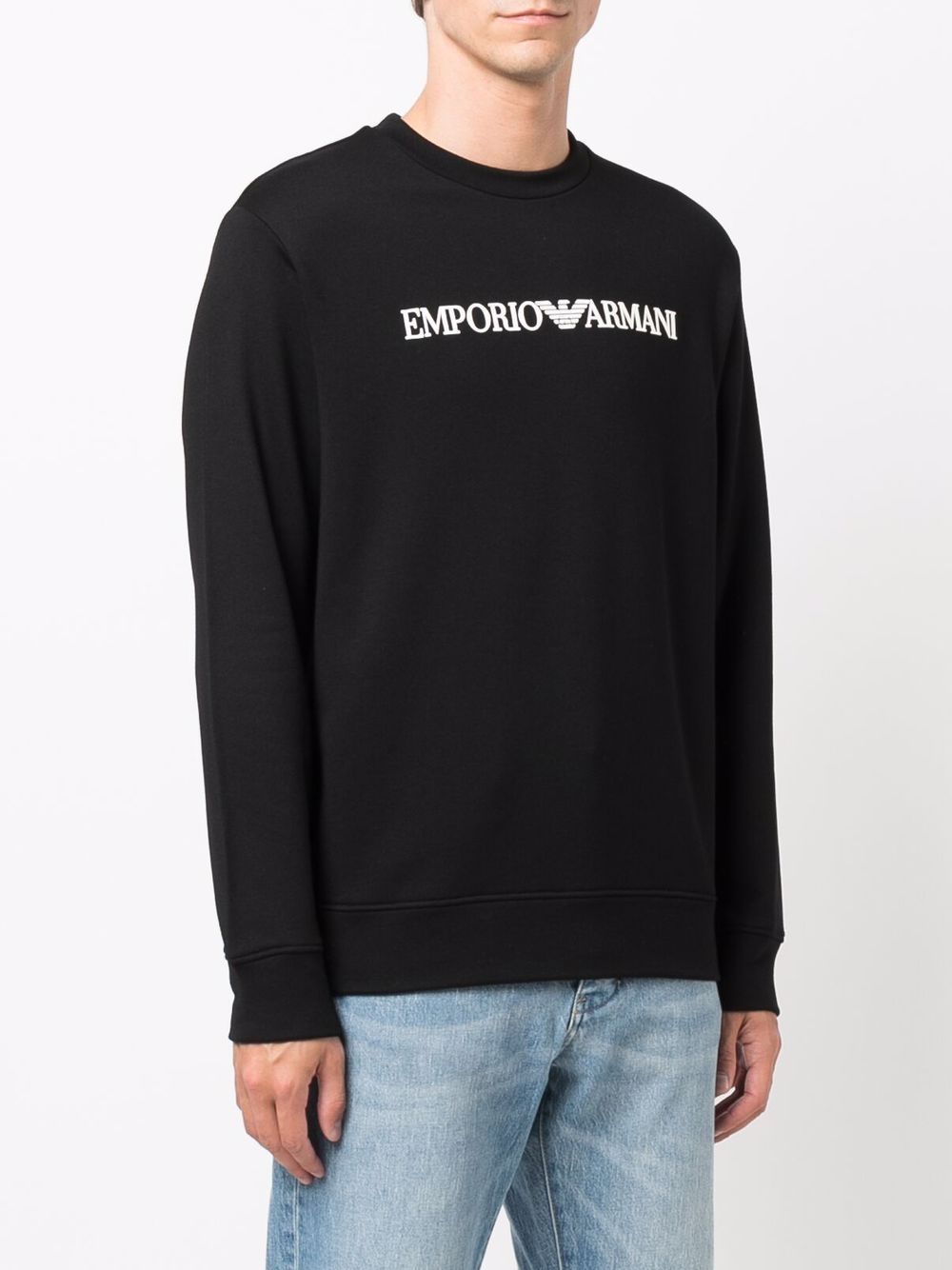 EMPORIO ARMANI Cotton Blend Crewneck Sweatshirt