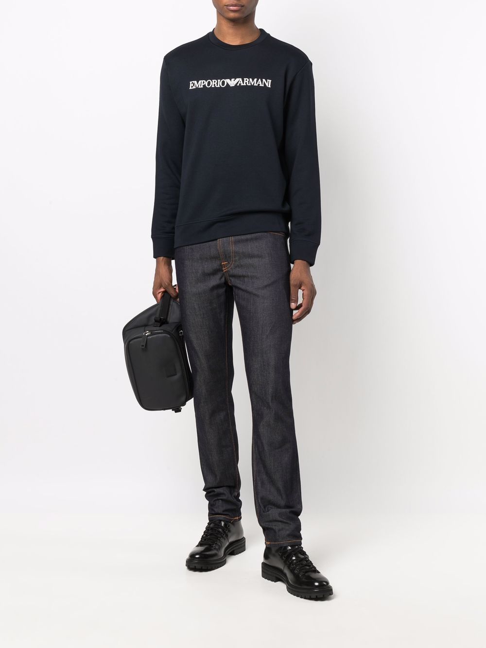 EMPORIO ARMANI Cotton Blend Crewneck Sweatshirt - FW25