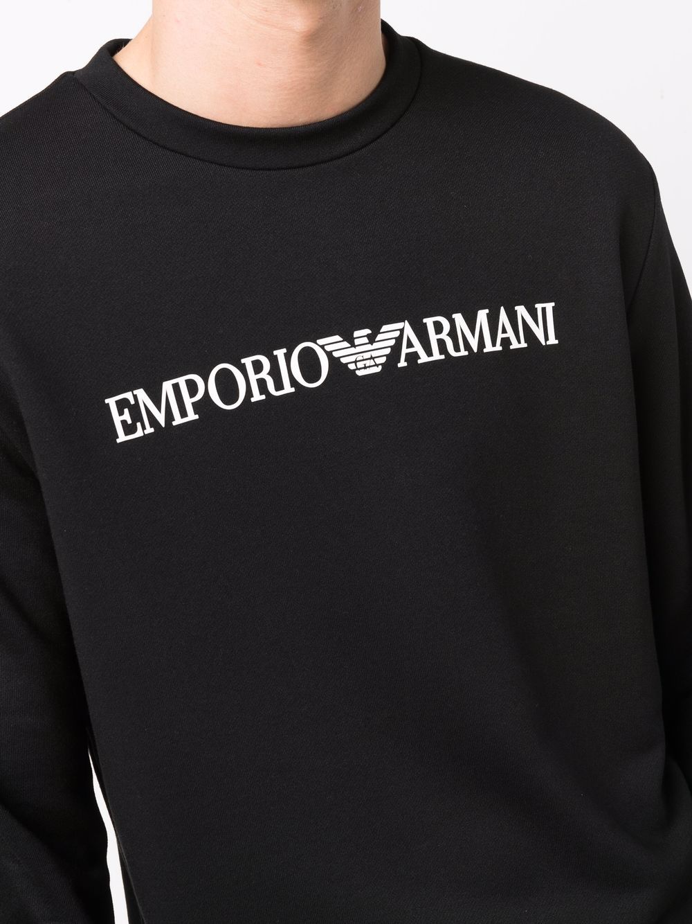 EMPORIO ARMANI Cotton Blend Crewneck Sweatshirt