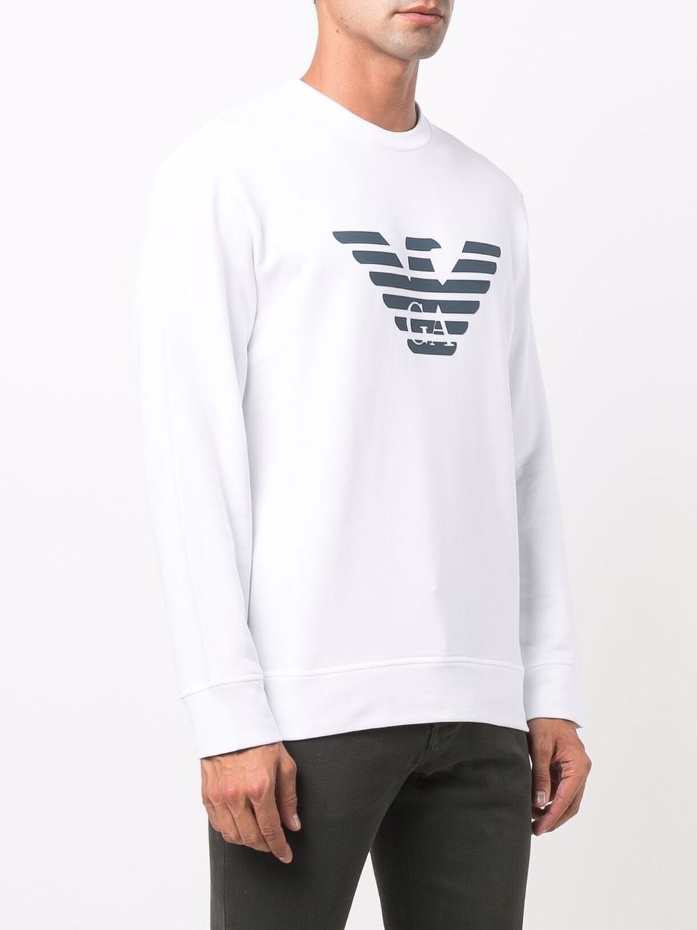 EMPORIO ARMANI Logo-Printed Cotton Sweatshirt for Men - SS25