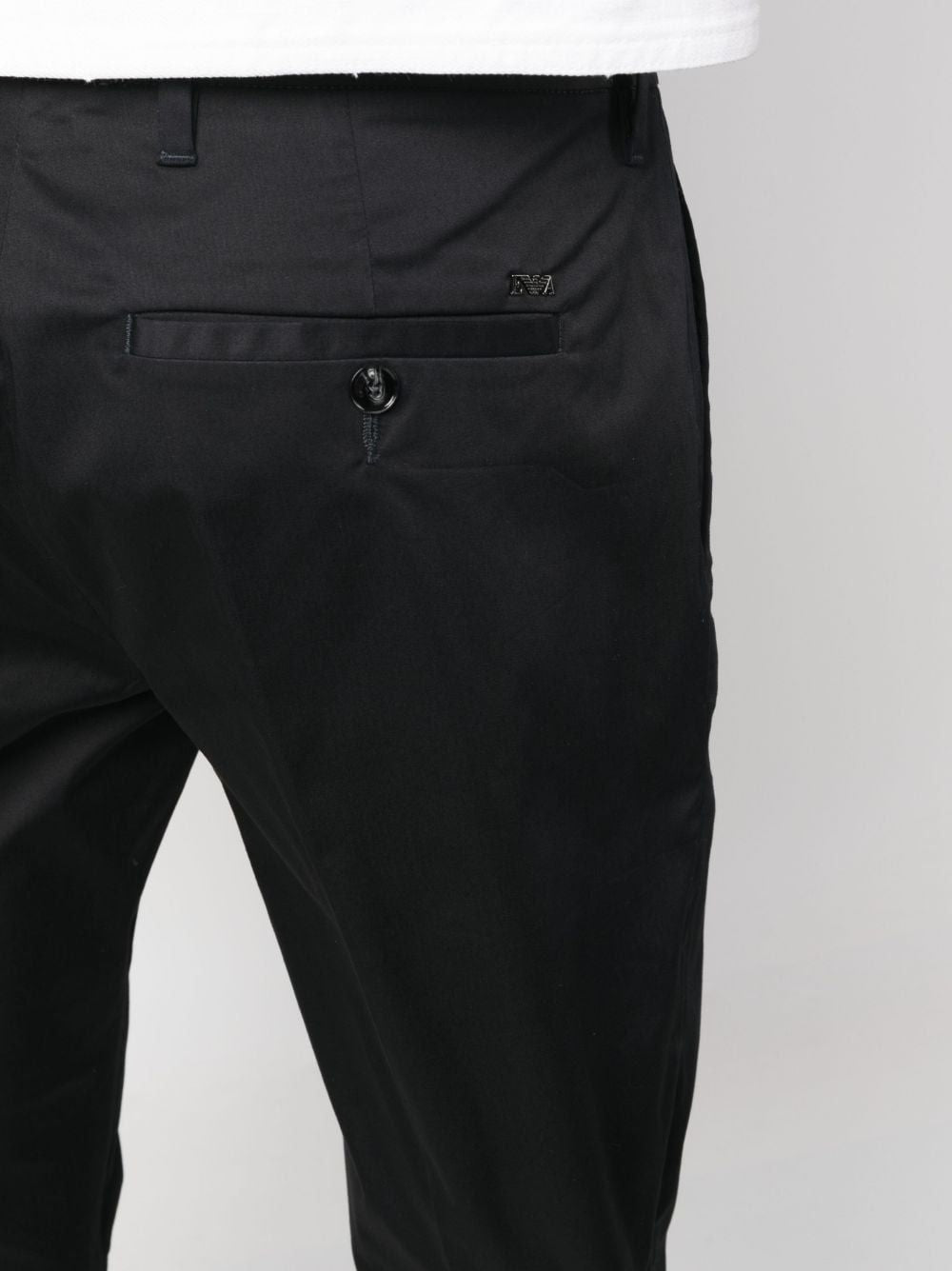 EMPORIO ARMANI Mid Rise Tapered Leg Chinos for Men