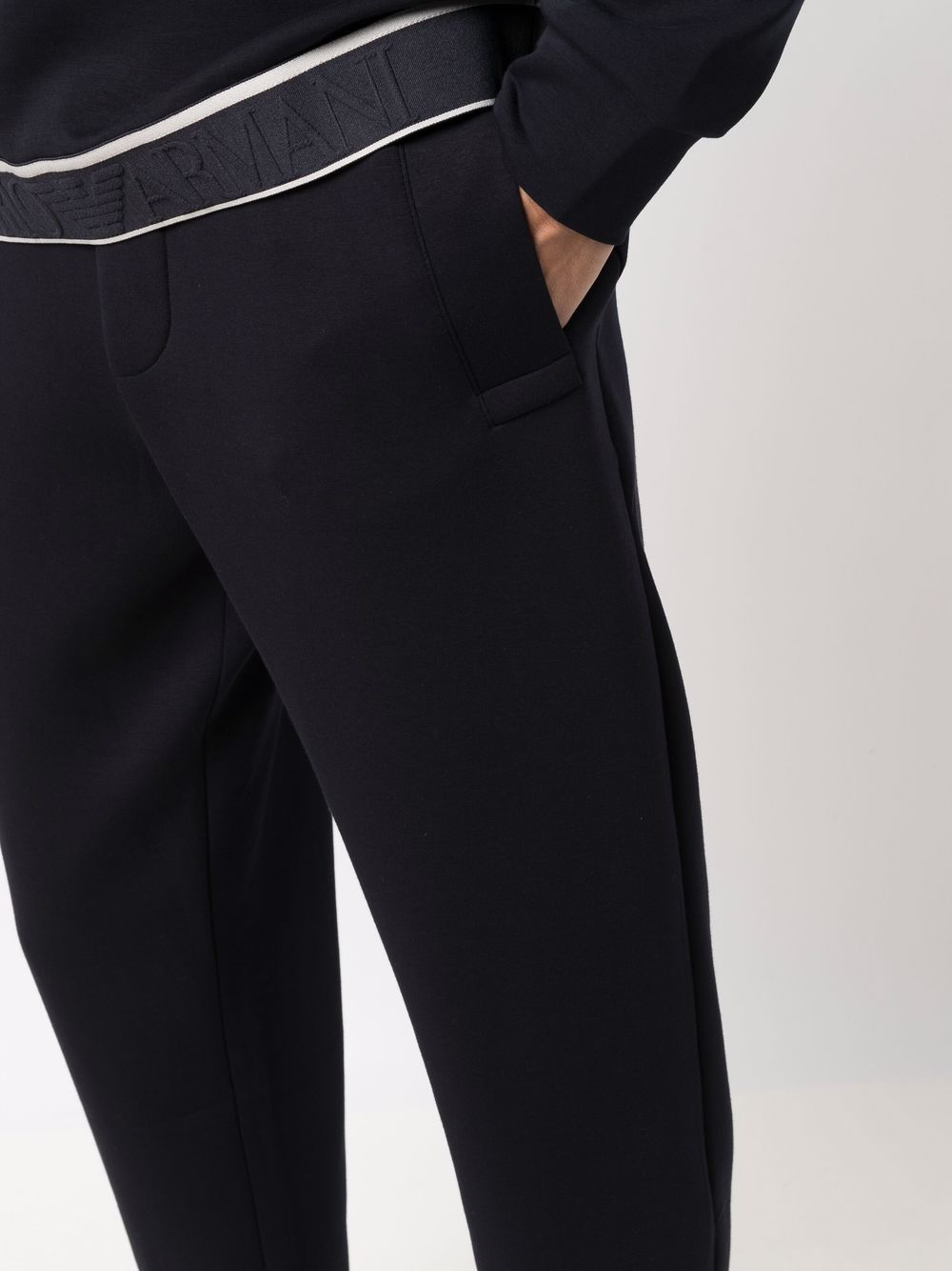 EMPORIO ARMANI Cotton Blend Mid-Rise Sweatpants for Men