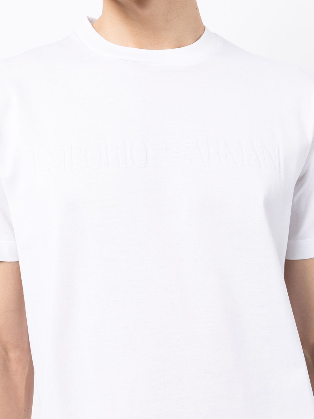 EMPORIO ARMANI Logo Cotton T-Shirt for Men - FW25 Collection