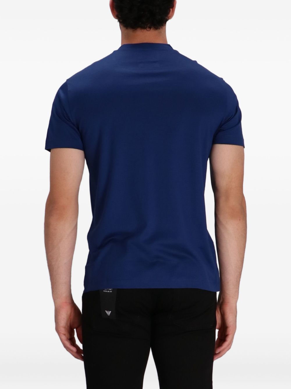 EMPORIO ARMANI Logo Cotton Blend T-Shirt - Crew Neck, Short Sleeves