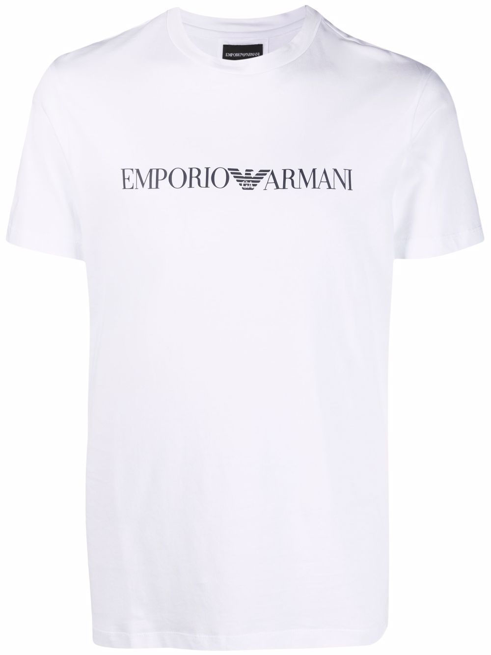 EMPORIO ARMANI Logo Print Cotton T-Shirt for Men - SS25