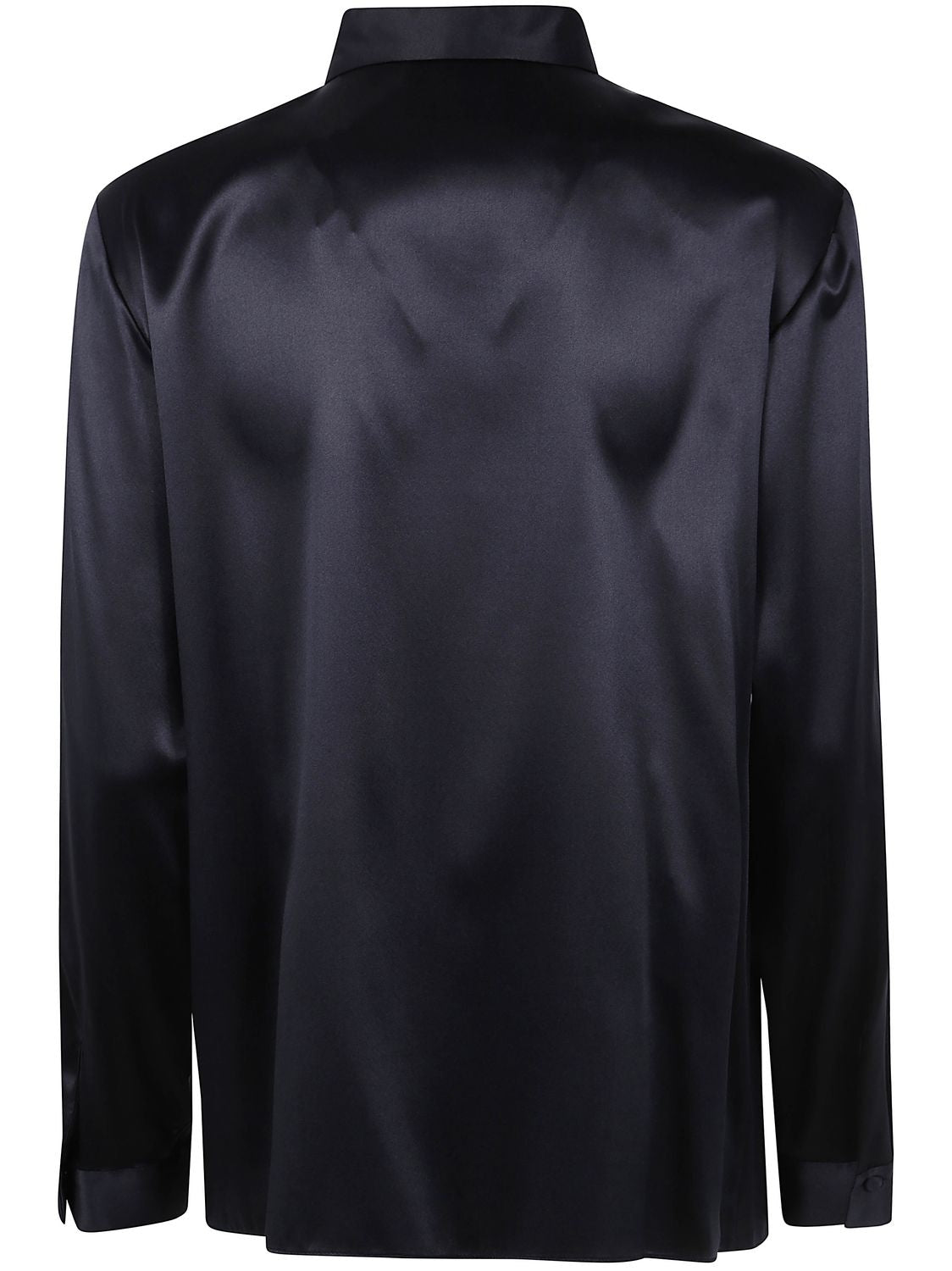 EMPORIO ARMANI Long Sleeved Silk Blend Shirt