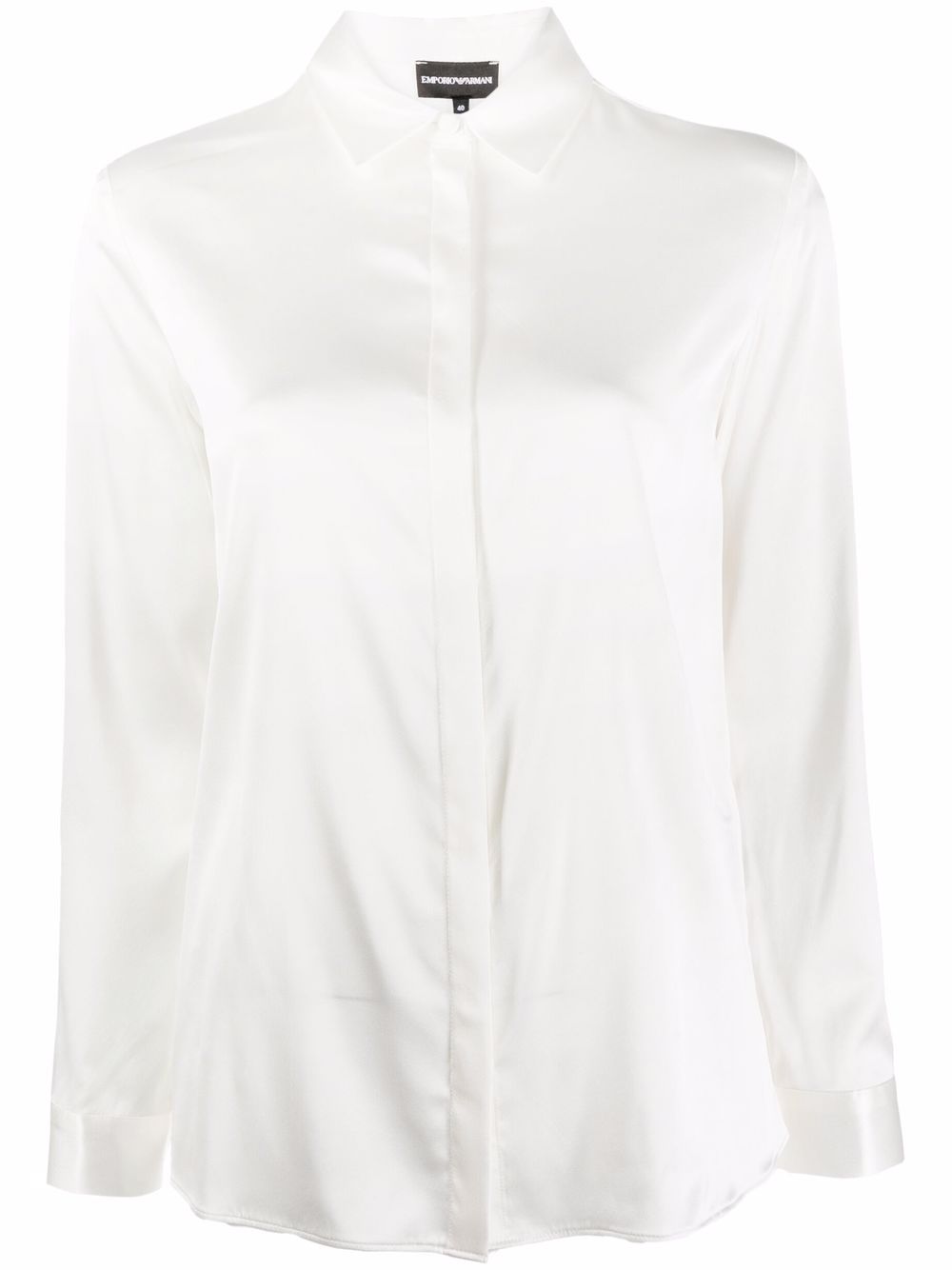 EMPORIO ARMANI Silk Blend Long-Sleeve Shirt