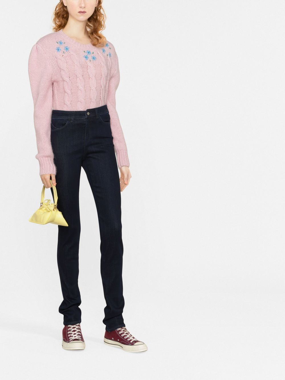 EMPORIO ARMANI High-Waisted Slim-Cut Jeans for Women