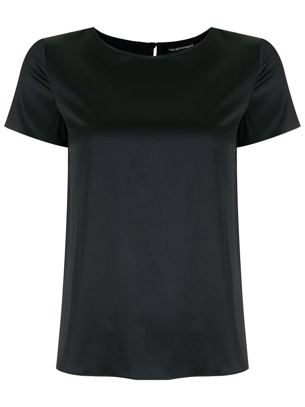 EMPORIO ARMANI Silk Scoop Neck T-Shirt - Women’s