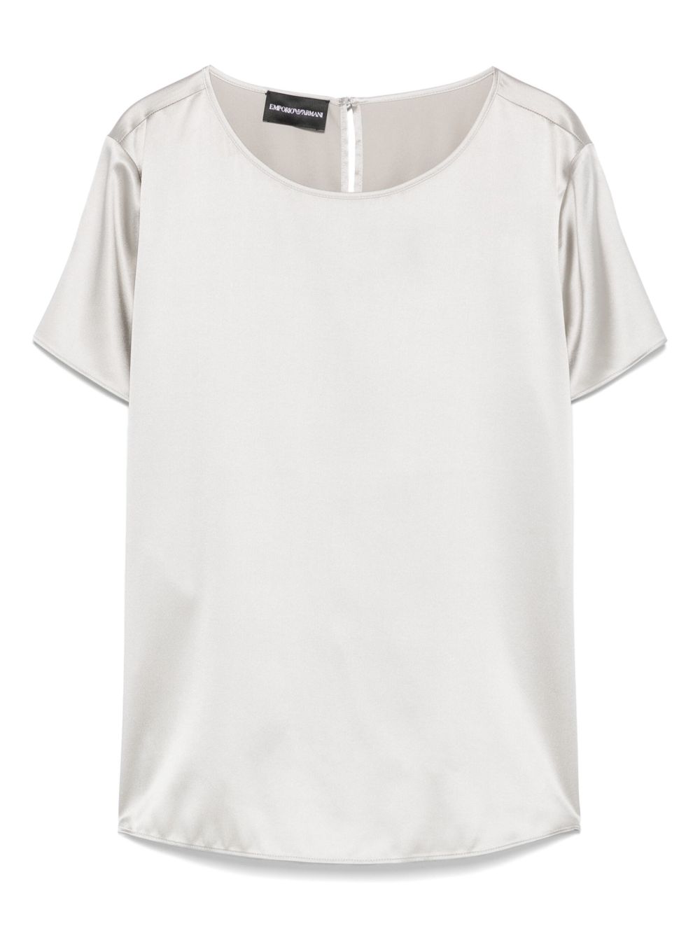 EMPORIO ARMANI Silk Top with Single Rear Button - SS25 Collection