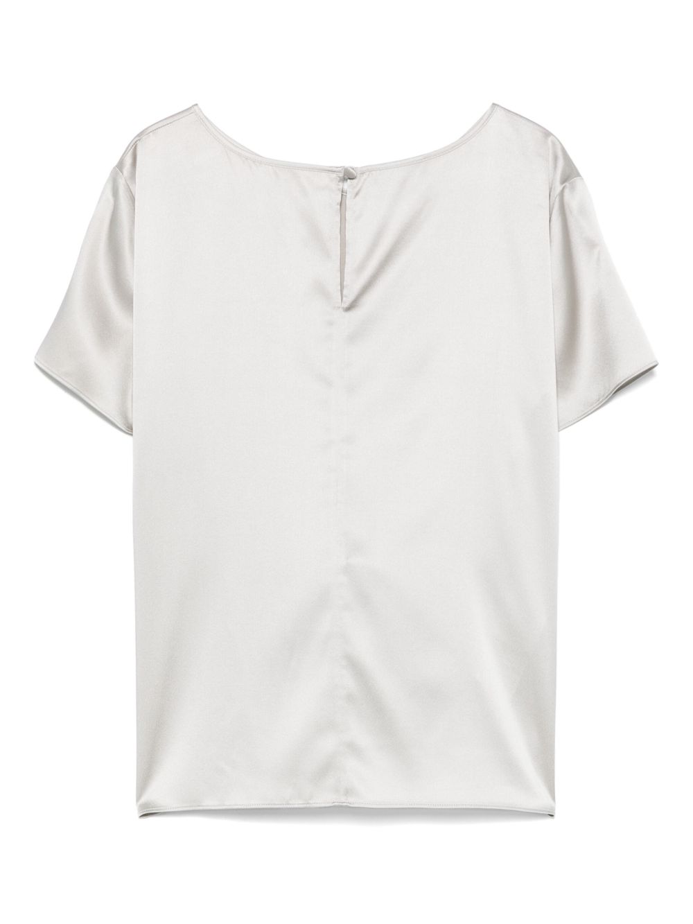 EMPORIO ARMANI Silk Top with Single Rear Button - SS25 Collection
