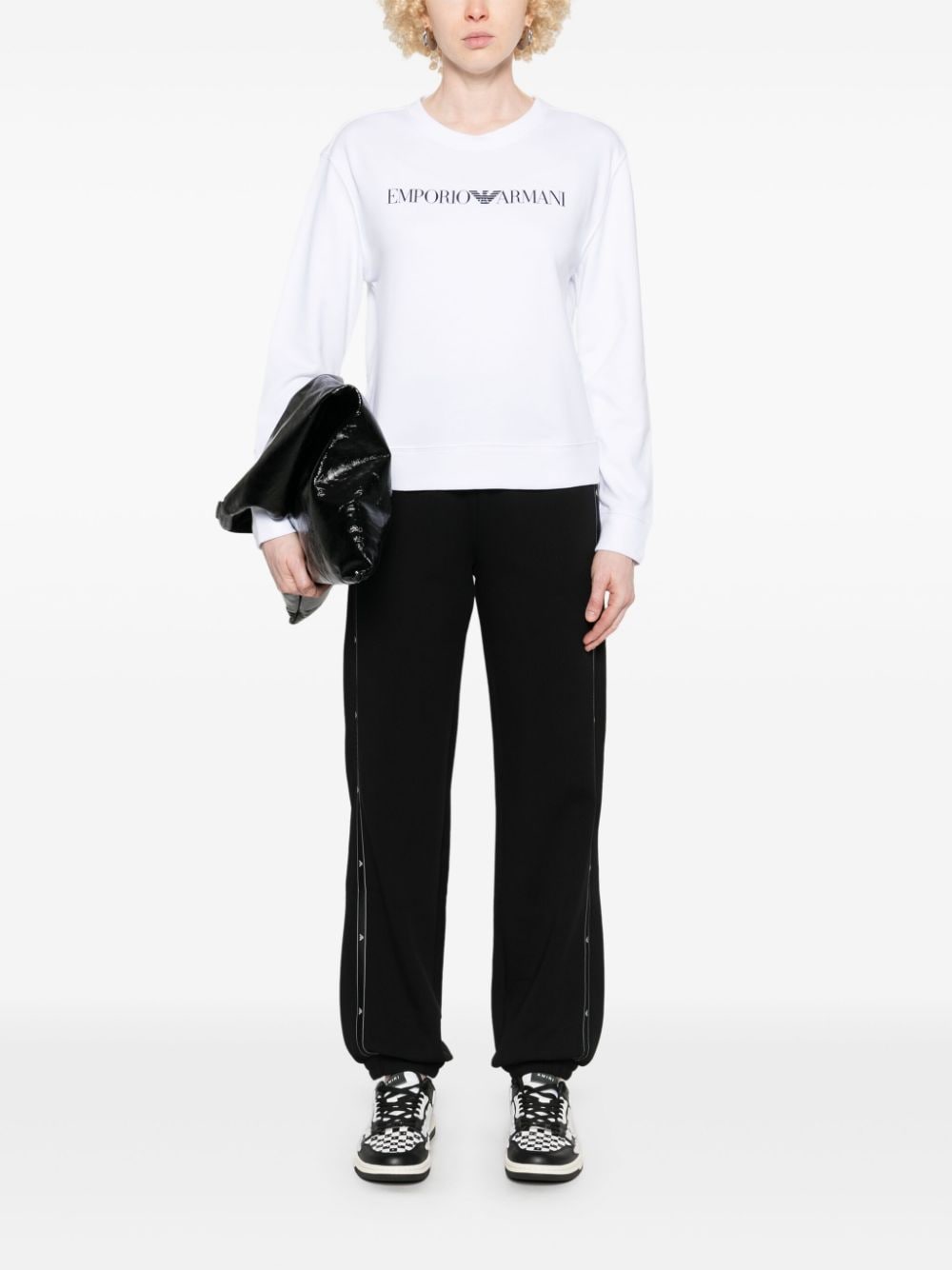 EMPORIO ARMANI Logo Cotton Sweatshirt for Women