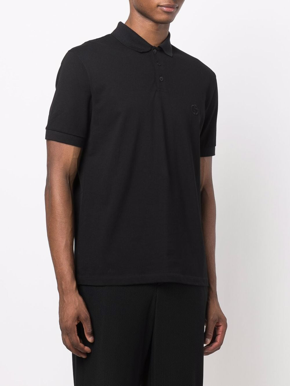 GIORGIO ARMANI Stretch Cotton Polo Shirt for Men