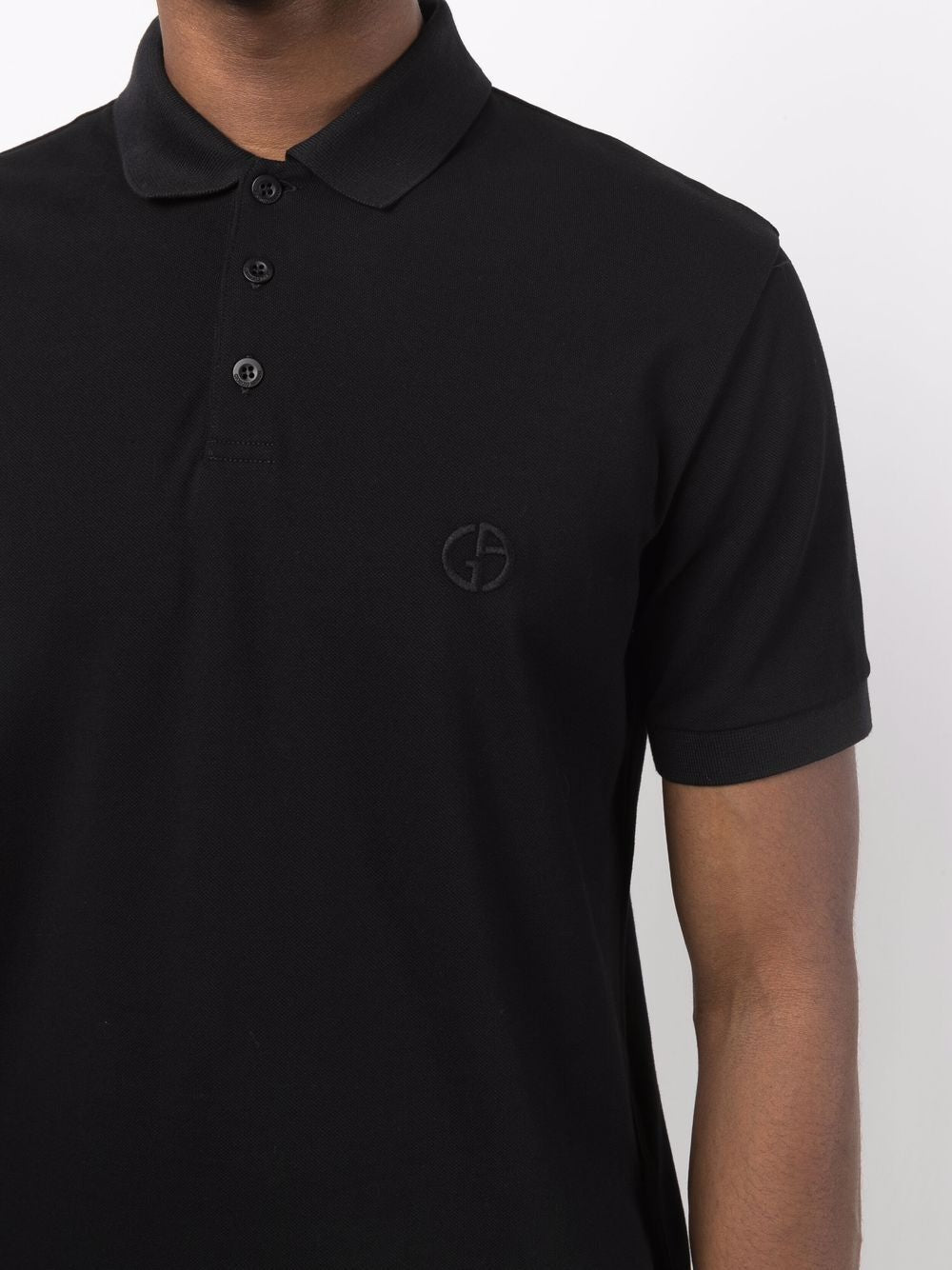 GIORGIO ARMANI Stretch Cotton Polo Shirt for Men
