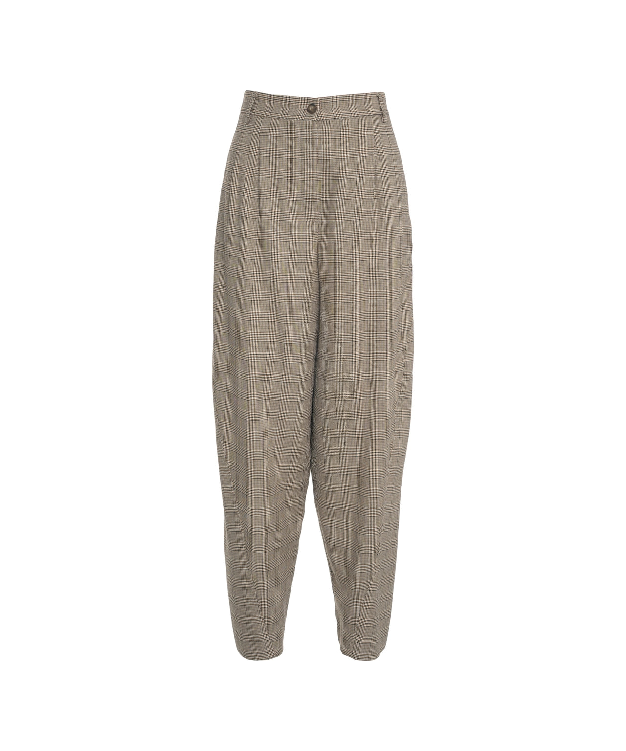 8PM High-Waisted Glencheck Trousers