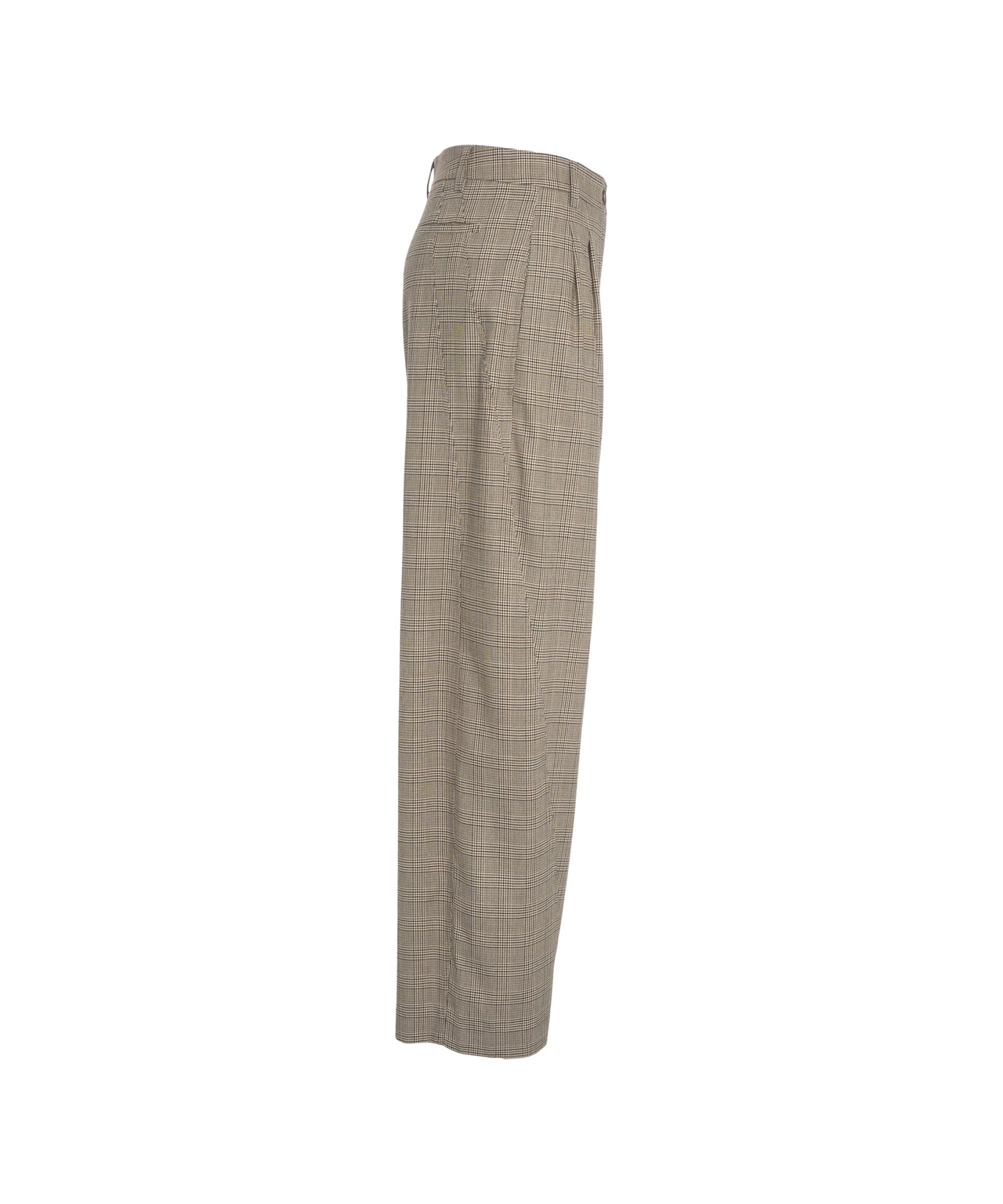 8PM High-Waisted Glencheck Trousers